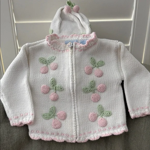 Hartstrings Baby White and Pink Knit Set - Picture 7 of 9